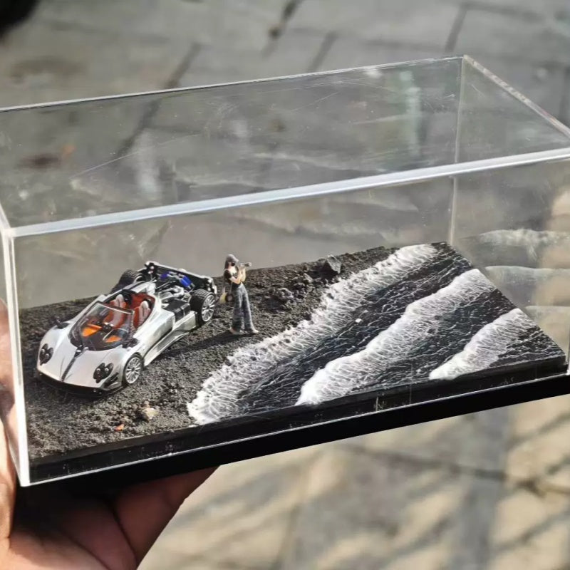 1:64 Scale Iceland Scene Diorama Base, Car Model & Figures Not Included