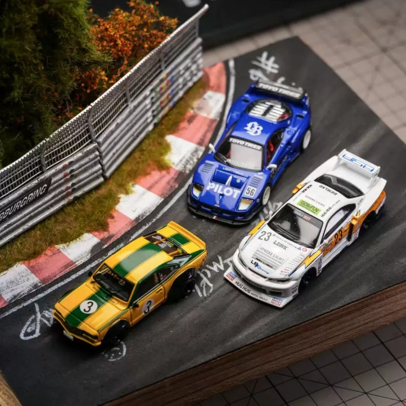 1:64 Scale Nürburgring Diorama, 20×15cm, Car Model & Dust Cover Not Included