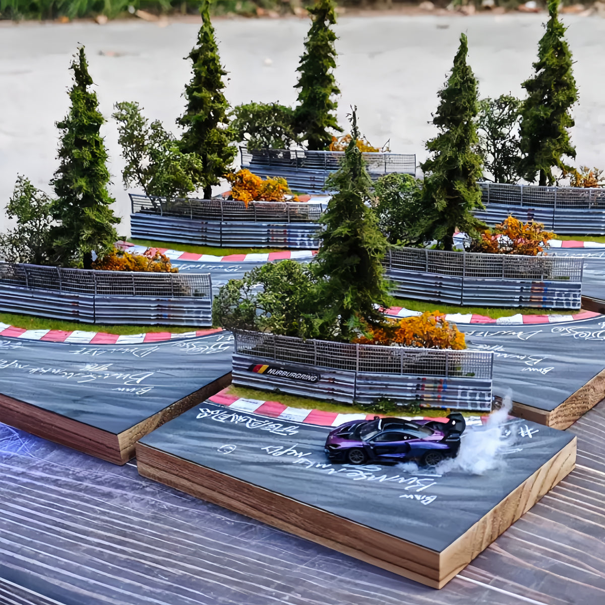 1:64 Scale Nürburgring Diorama, 20×15cm, Car Model & Dust Cover Not Included